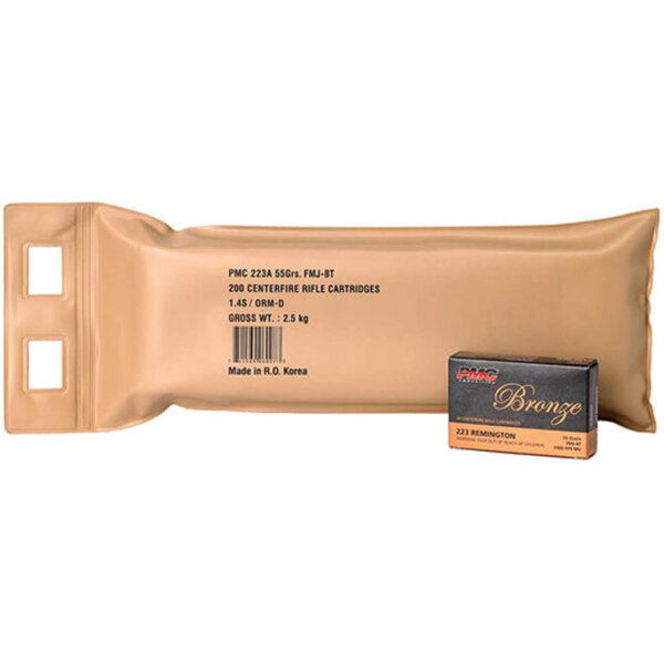 PMC Bronze 223 Rem 55gr FMJ Battle Pack 200rd