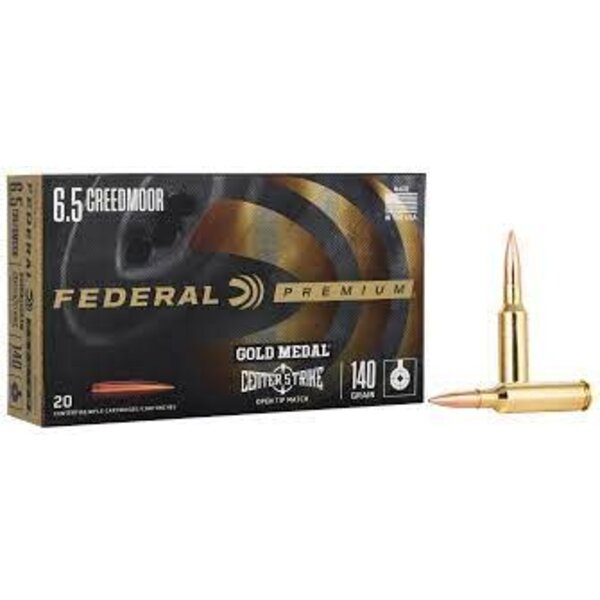 Federal Federal Gold Medal 6.5 Creedmoor 140 gr CenterStrike Open Tip Match Ammunition