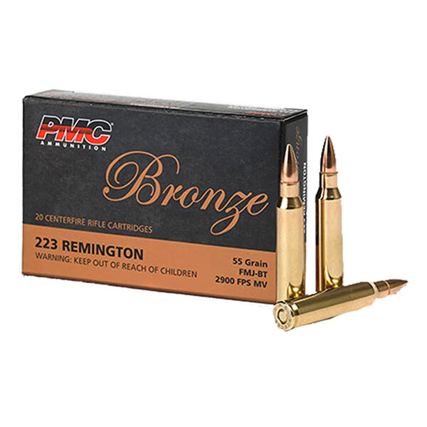 PMC PMC 223 Remington, FMJ Boat-Tail, 55 GR, 3200 fps, Case of 1000