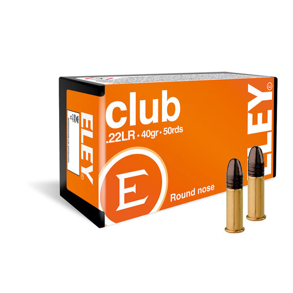 Eley Club 22 LR 40gr RN 1085fps Ammunition Box of 50