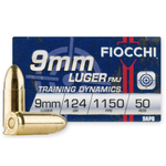 Fiocchi Fiocchi Training Dynamics 9mm 124gr FMJ Ammunition Case of 1000