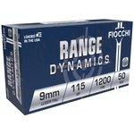 Fiocchi Fiocchi Range Dynamics 9mm 115gr FMJ Ammunition Box of 50