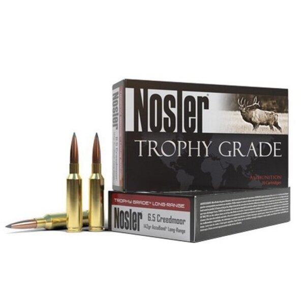 Nosler Nosler Trophy Grade Ammunition 6.5 Creedmoor 142 Grain AccuBond Long Range Box of 20