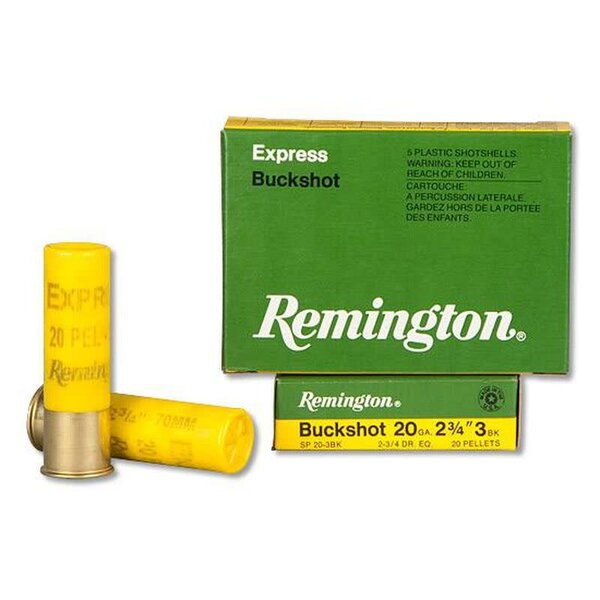 Remington Remington Buckshot 20 Ga 2 3/4 In Number 3 Buck