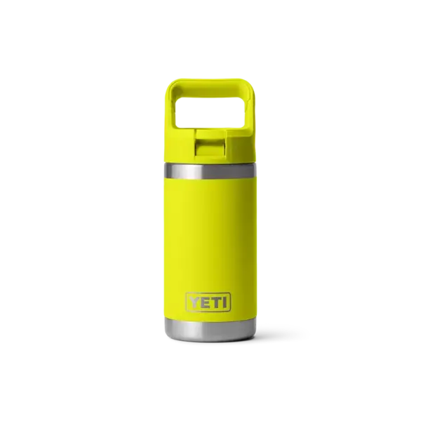 Yeti Rambler Jr 355mL Kids Water Bottle w/Color Match Straw Cap. Firefly Yellow