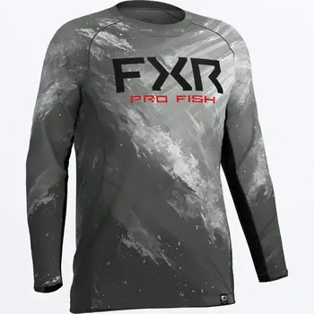 FXR M Derby Swell Air UPF Longsleeve Grey/Red