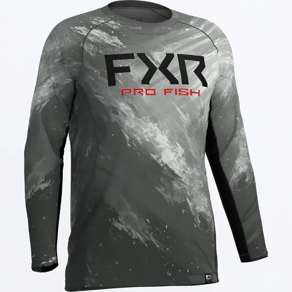 FXR M Derby Swell Air UPF Longsleeve Grey/Red