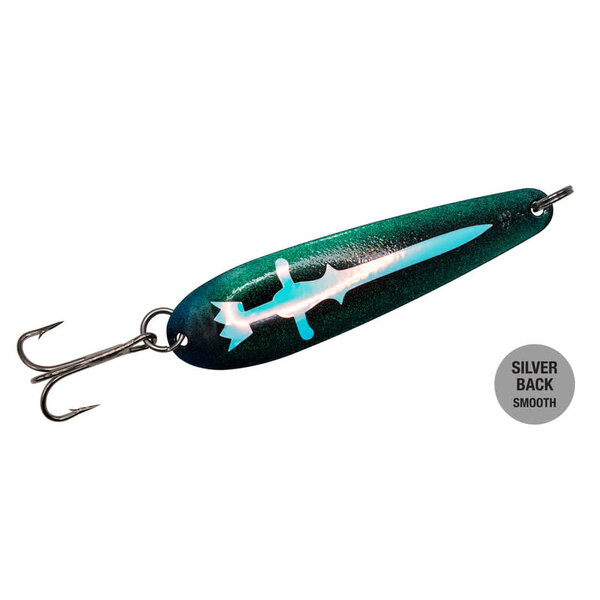 Northern King Mag Spoon Iridescent blue/Green Excalibur 4-1/2"