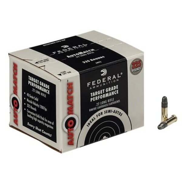 Federal Federal AutoMatch Ammo, 22LR 40gr 1200fps 325rds