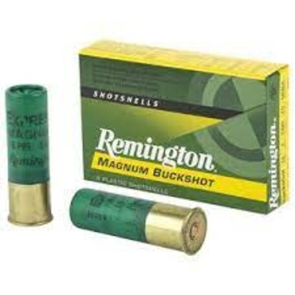 Remington 12 Gauge 3" 00 Buck 15 Pellets 1225 Fps 5 Rounds