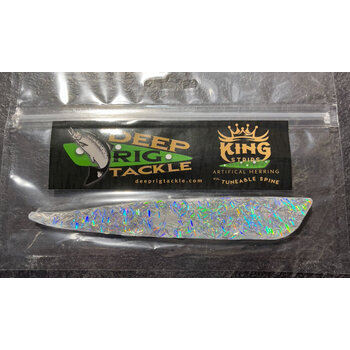 Deep Rig Tackle Artificial Herring Reg UV White Lightning