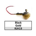 D&B Jig's 3/4oz Black Gold Glitter 3-pk