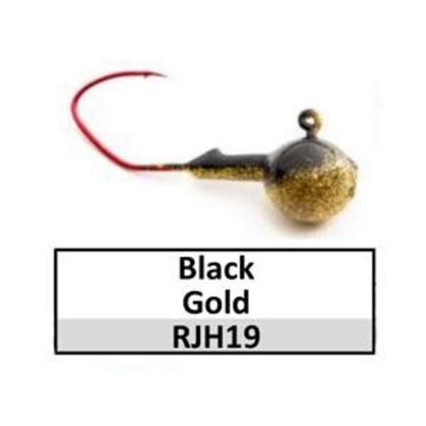 D&B Jig's 3/4oz Black Gold Glitter 3-pk