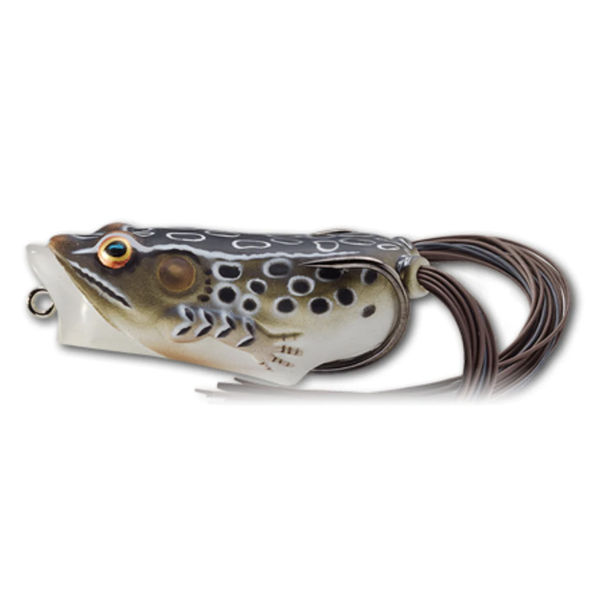 Live Target Hollow Body Frog Popper 2" Brown/Black 3/8oz