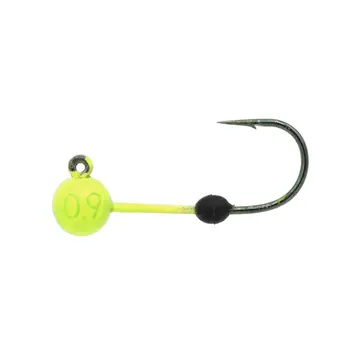Euro Tackle Micro Finesse Soft-Lock Tungsten Jig Head 1/16oz #4 Chartreuse 3-pk