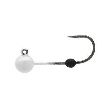 Euro Tackle Micro Finesse Soft-Lock Tungsten Jig Head 1/16oz #4 White 3-pk