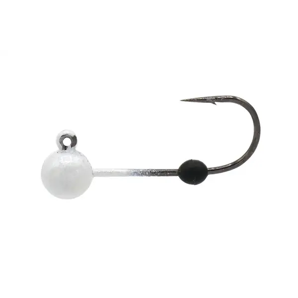 Euro Tackle Micro Finesse Soft-Lock Tungsten Jig Head 1/16oz #4 White 3-pk