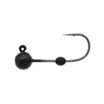 Euro Tackle Micro Finesse Soft-Lock Tungsten Jig Head 1/32oz #6 Black 3-pk
