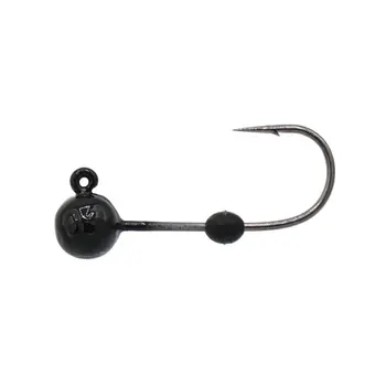 Euro Tackle Micro Finesse Soft-Lock Tungsten Jig Head 1/32oz #6 Black 3-pk