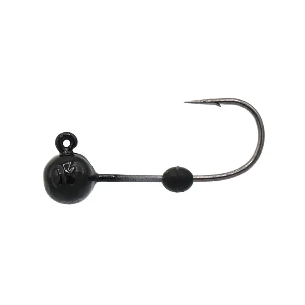 Euro Tackle Micro Finesse Soft-Lock Tungsten Jig Head 1/32oz #6 Black 3-pk