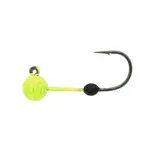 Euro Tackle Micro Finesse Soft-Lock Tungsten Jig Head 1/32oz #6 Chartreuse 3-pk