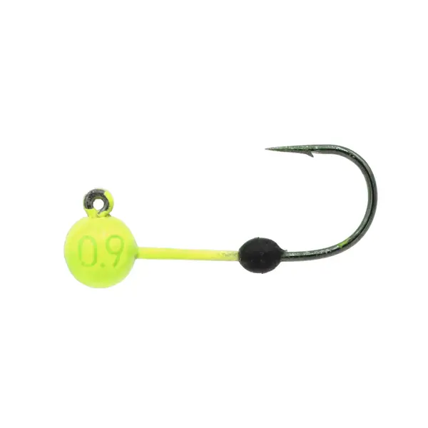 Euro Tackle Micro Finesse Soft-Lock Tungsten Jig Head 1/32oz #6 Chartreuse 3-pk