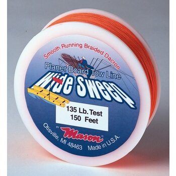 Mason Wide Sweep Dacron Line. 135lb 150ft Chartreuse
