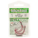 Mustad Weedless Wacky Worm Red 3/0 4-pk
