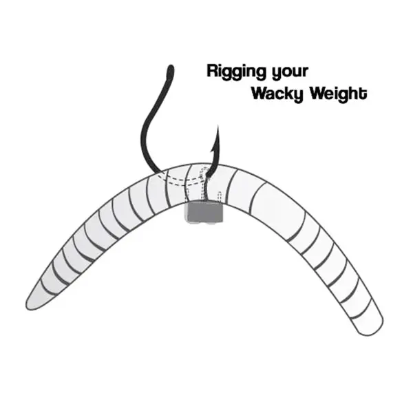 Tungsten 4 Anglers Tungsten 4 Anglers Black Wacky Rig Weight 6-pk