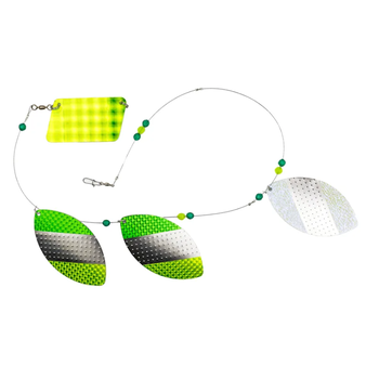 Opti Tackle Custom Cowbell 5" Green & Chart/Glow Back