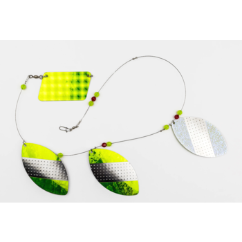 Opti Tackle Custom Cowbell 5" Yellow Mountain Dew Glow Back