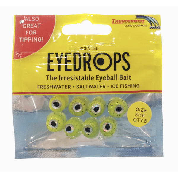 Thundermist Eye Drops 5/16" Chartreuse 8-pk