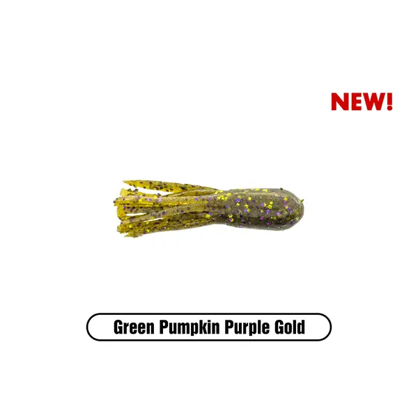 X Zone Stealth Finesse Series 2.25" Scented Stealth Tube. Green Pumpkin Purple Gold