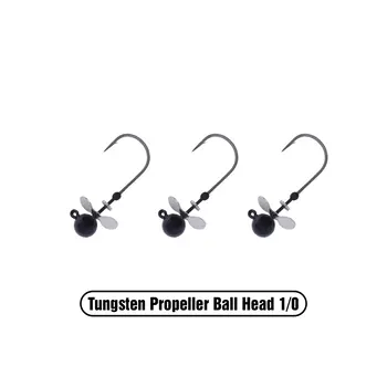 X Zone Propeller Head Jig Black 3/16oz 1/0 2-pk