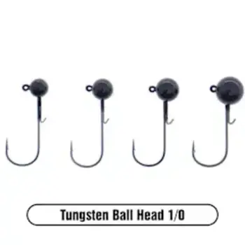 X Zone Tungsten Ball Head Jig Black 3/16oz 1/0 3-pk