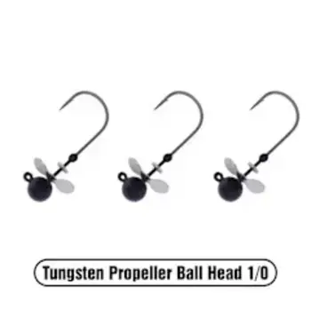X Zone Propeller Head Jig Black 1/4oz 1/0 2-pk