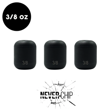 Woo Tungsten Never Chip Tungsten Carolina Rig Barrel 3/8oz Weight 3-pk