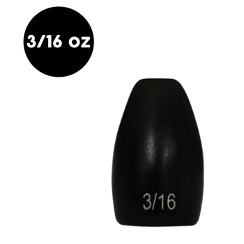 Woo Tungsten Woo Tungsten Flipping Weight 3/16oz Black 4-pk