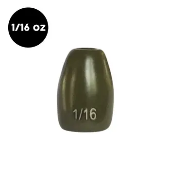 Woo Tungsten Flipping Weight 1/16oz Green Pumpkin 4-pk