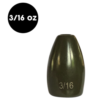 Woo Tungsten Flipping Weight 3/16oz Green Pumpkin 4-pk