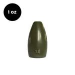 Woo Tungsten Flipping Weight 1oz Green Pumpkin 2-pk