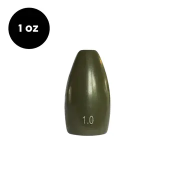 Woo Tungsten Flipping Weight 1oz Green Pumpkin 2-pk