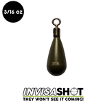 Woo Tungsten Invisashot Closed Eye 3/16oz Green Pumpkin Drop Shot Weight 3-pk
