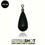 Woo Tungsten Invisashot Closed Eye 1/2oz Green Pumpkin Drop Shot Weight 2-pk