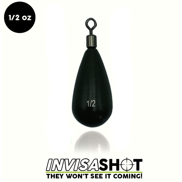 Woo Tungsten Invisashot Closed Eye 1/2oz Green Pumpkin Drop Shot Weight 2-pk