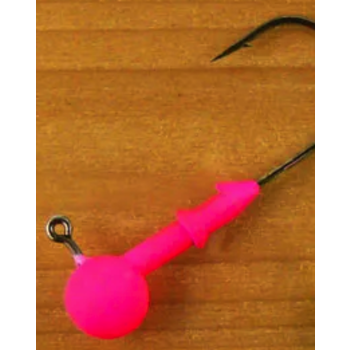 Resin Round 3/16oz Pink Jig Head. 3-pk
