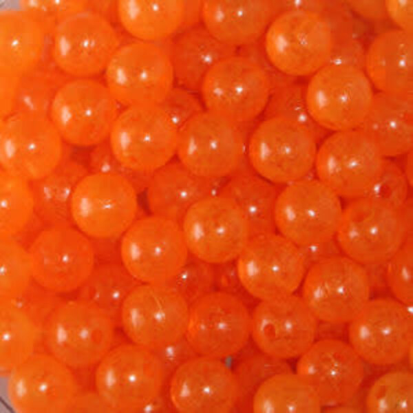 Troutbeads Mottledbeads 10mm Orange Clear