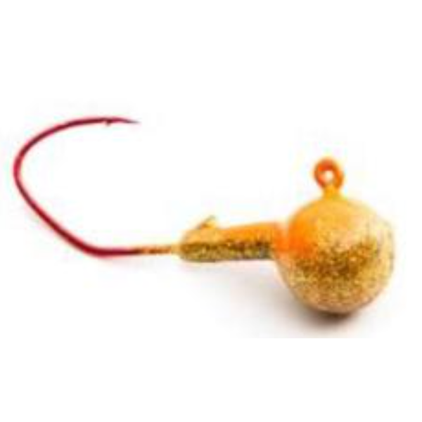 D&B Jig's 3/4oz Orange Gold Glitter 3-pk