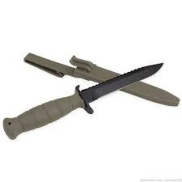 Glock Glock Field Knife FM 81 Fixed Blade 6.5" Carbon Steel Sawback Clip Point-Green