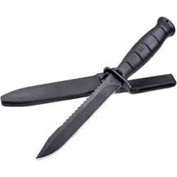 Glock Field Knife FM 81 Fixed Blade 6.5" Carbon Steel Sawback Clip Point- Black